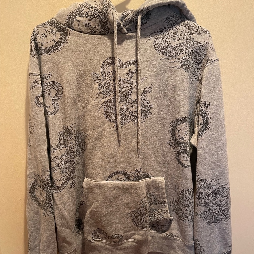 Snake print gray hoodie 🤍